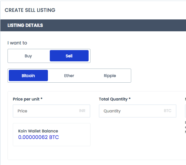 Create Listing