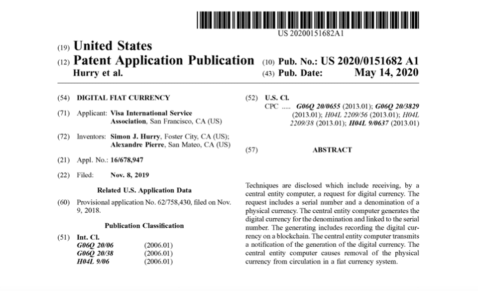 “If you Can’t Fight it, Adopt it,” Visa Wins Patent for Digital Currency Protocol  - 1