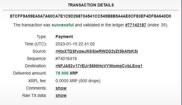 Scammer sympathizes with victim, returns 75,000 XRP - 1