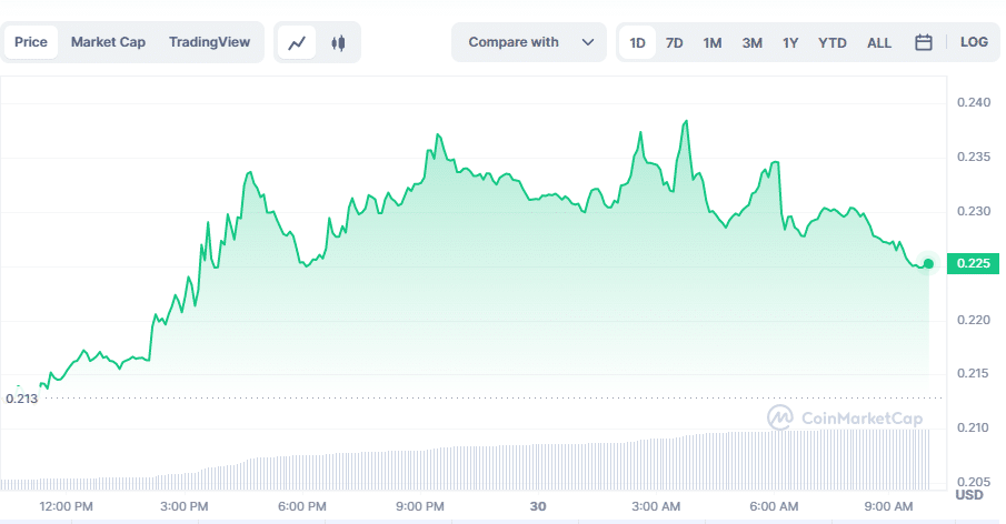 ALGO 24-hour price charts | Source: CMC