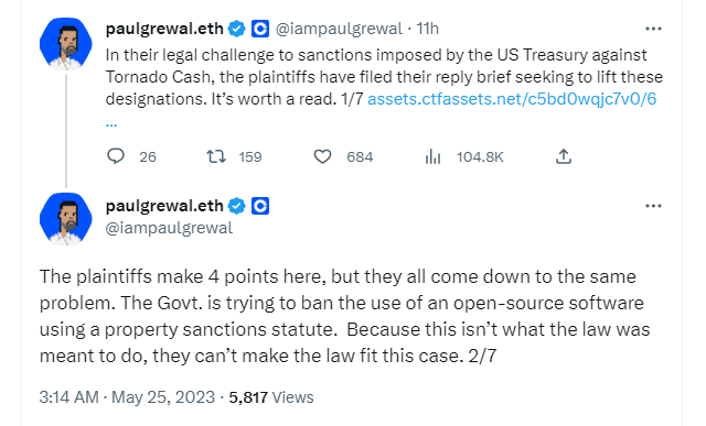 Coinbase-supported motion counters Tornado Cash sanctions - 1