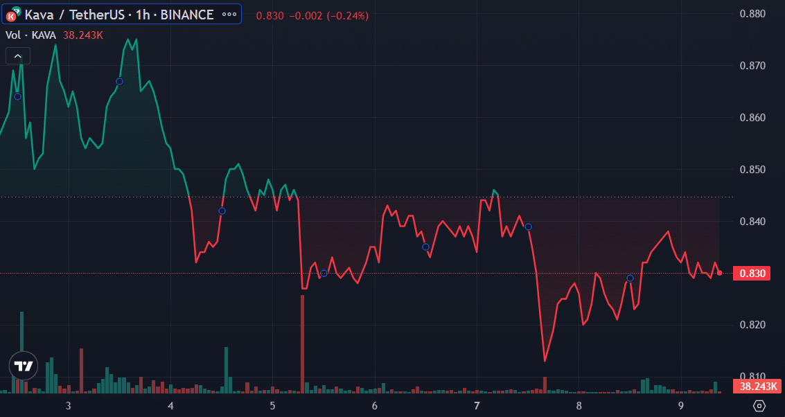 KAVA price - Aug. 9 | Source: Trading View