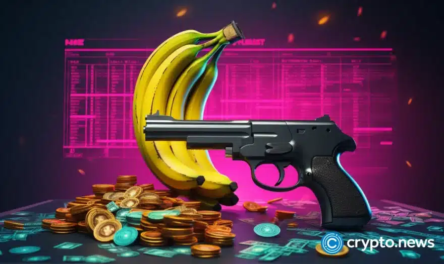 Banana Gun token ignores the crypto sell-off, spikes 110%