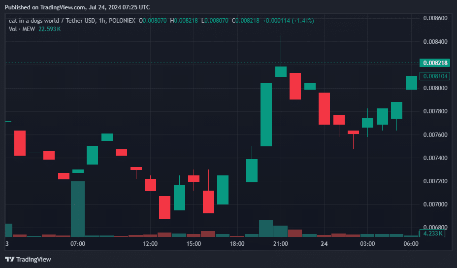 MEW surges 16%, becomes top gainer in crypto market today - 1